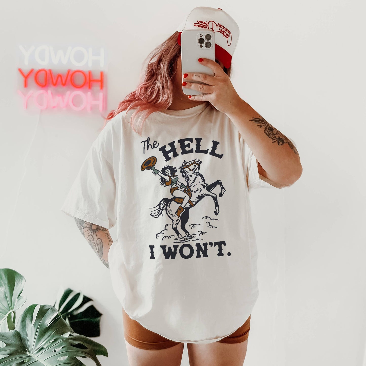 The Hell I Won't Western Cowgirl Graphic Tee