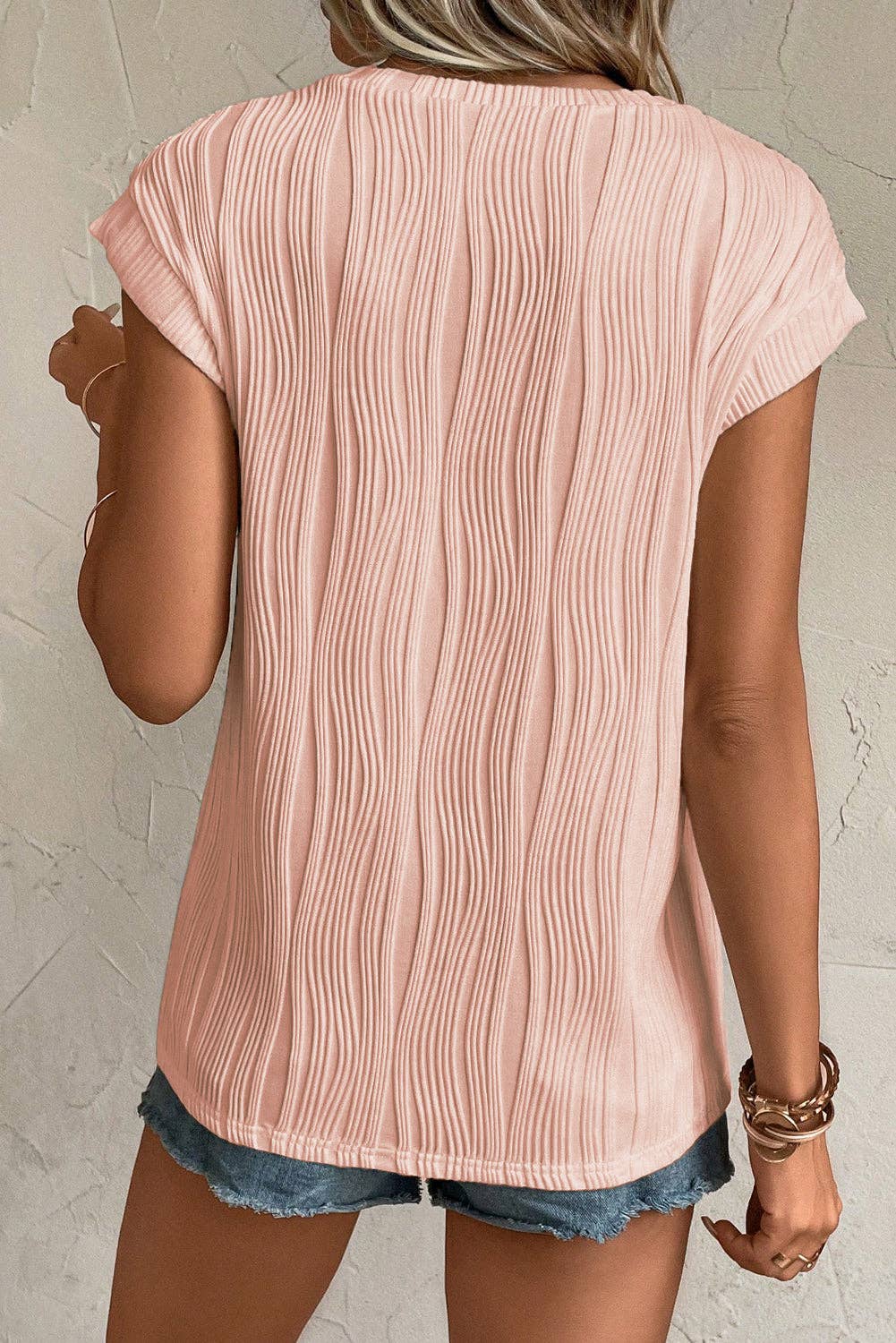 Blush Textured Top