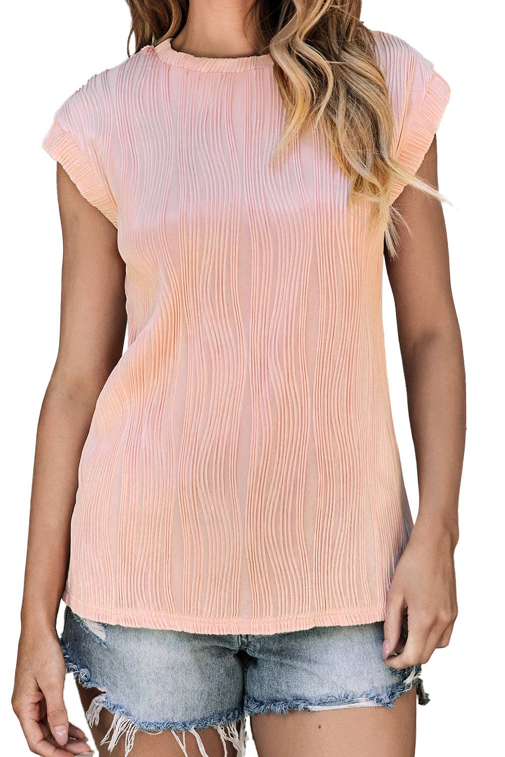 Blush Textured Top